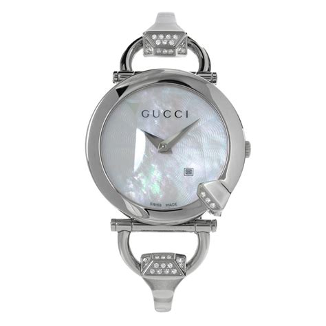 gucci orologio bracciale con diamanti|Gucci .